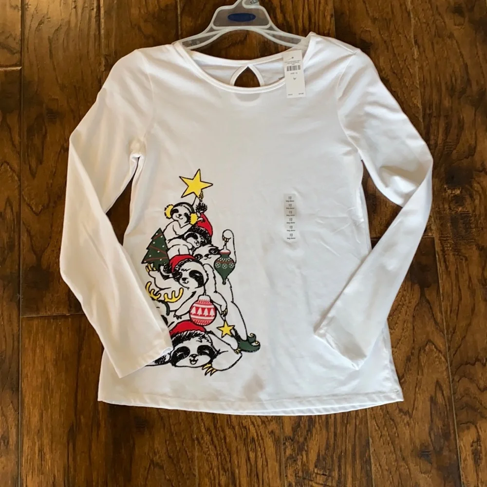 NWT! Justice holiday shirt, size 10 and 12